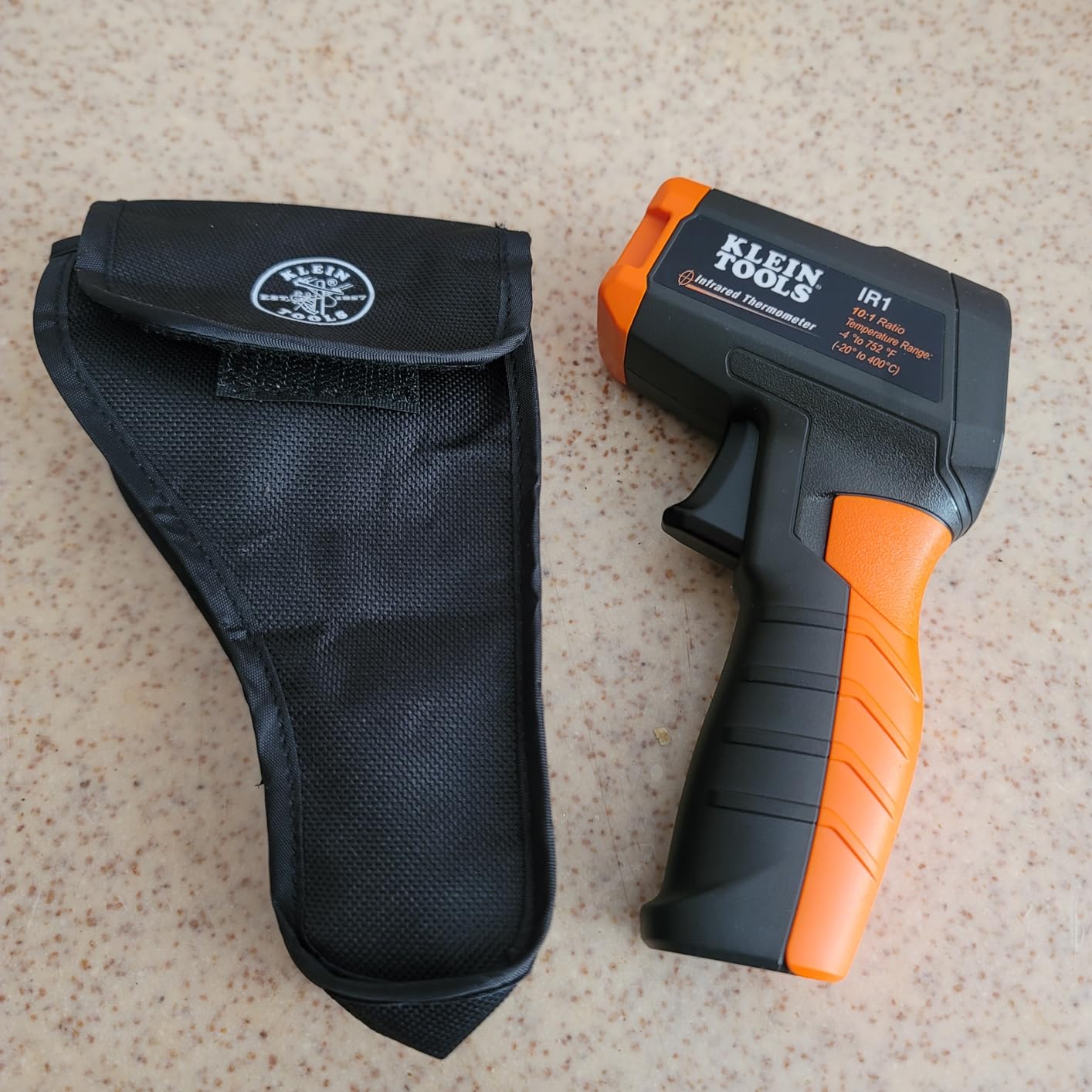 Klein Tools IR1 Infrared Thermometer with Targeting Laser, Auto-Hold, More | Digital Laser Gun is Non-Contact Thermometer with a Temperature Range -4 to 752-Degree Fahrenheit, Optical Resolution 10:1 customer photo 2