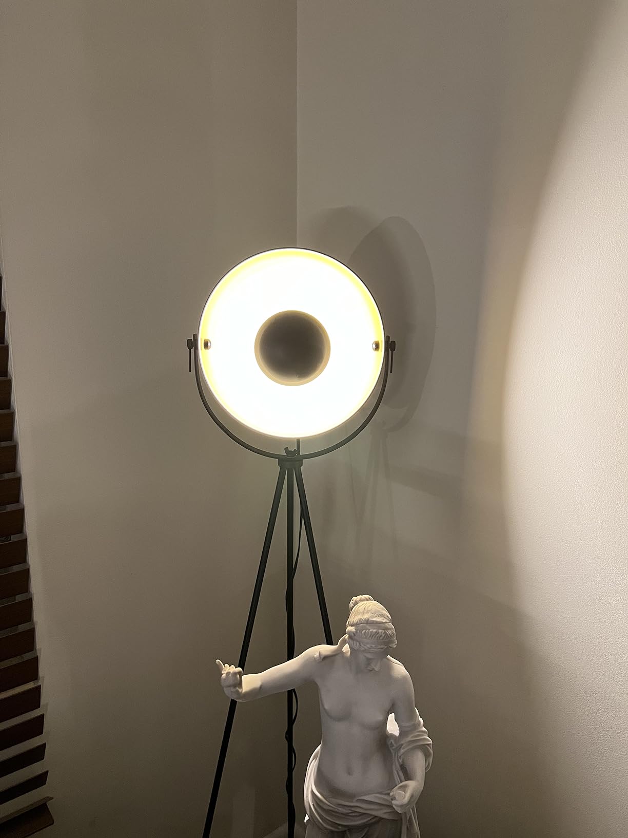 COSYLUX Industrial Tripod Floor Lamp for Living Room, Modern Satellite Tall Standing Lamps, Black Gold customer photo 1