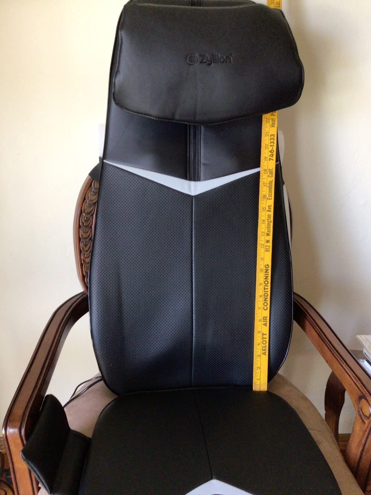 Zyllion ZMA-33 Shiatsu Neck and Back Massager with Heat for Chair, Black customer photo 1