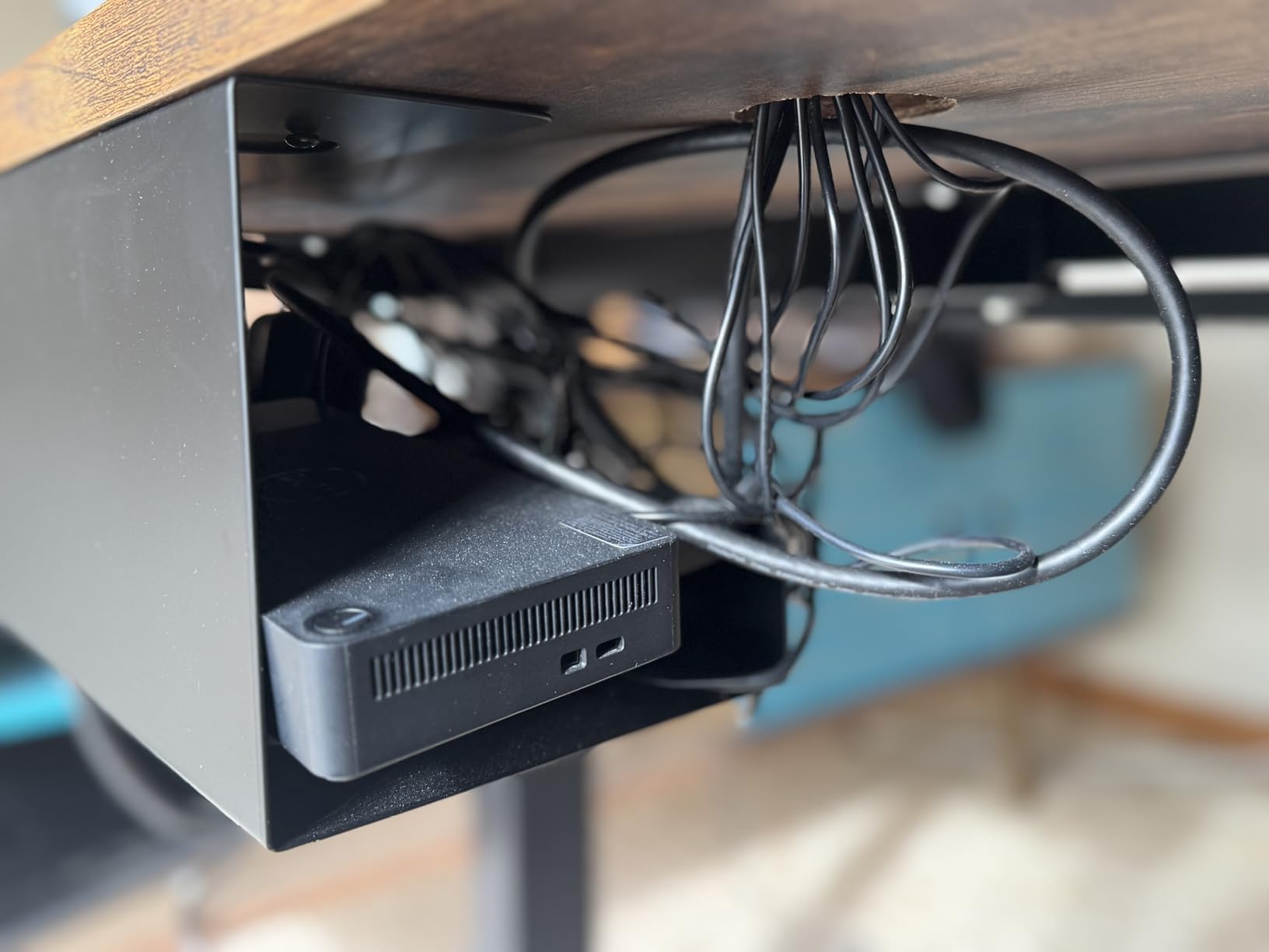 VIVO Under Desk 17 inch Cable Management Tray, Power Strip Holder, Cord Organizer, Wire Tamer for Office and Home, Black, DESK-AC06-1C | Low Profile Power Strip Holder, Cord Organizer, Wire Tamer Steel Cable Rack for Office and Home, Holds 11 lbs customer photo 2