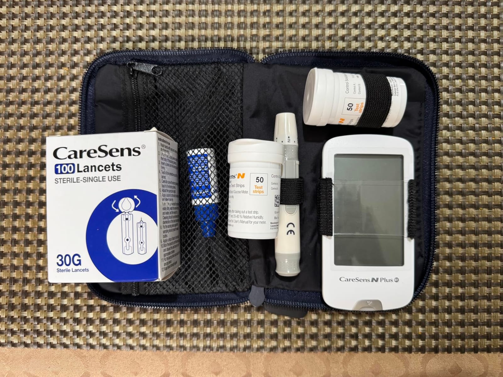 CareSens N Plus Bluetooth Blood Glucose Monitor Kit with 100 Blood Sugar Test Strips, 100 Lancets, 1 Blood Glucose Meter, 1 Lancing Device, Travel Case for Diabetes Testing Kit (Auto-Coding Glucometer kit with 1 Control Solution) for Personal Use customer photo 1