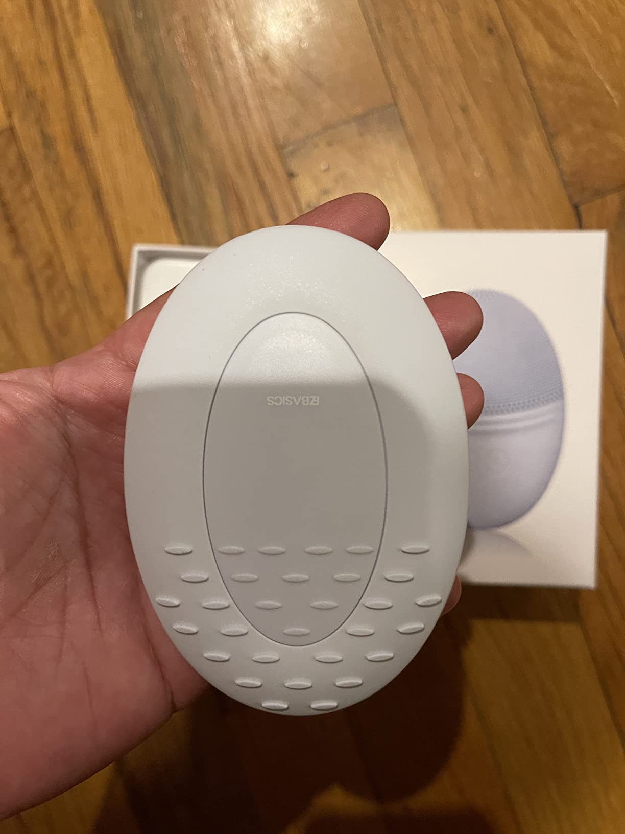 EZBASICS Silicone Facial Cleansing Brush, IPX7 Waterproof, Blue customer photo 1