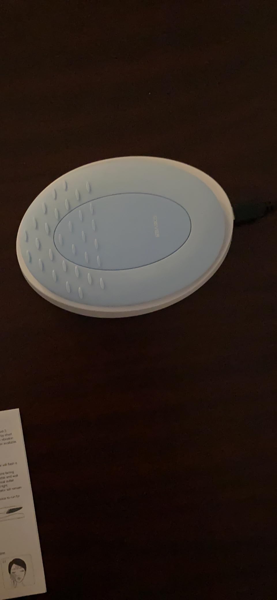 EZBASICS Silicone Facial Cleansing Brush, IPX7 Waterproof, Blue customer photo 2