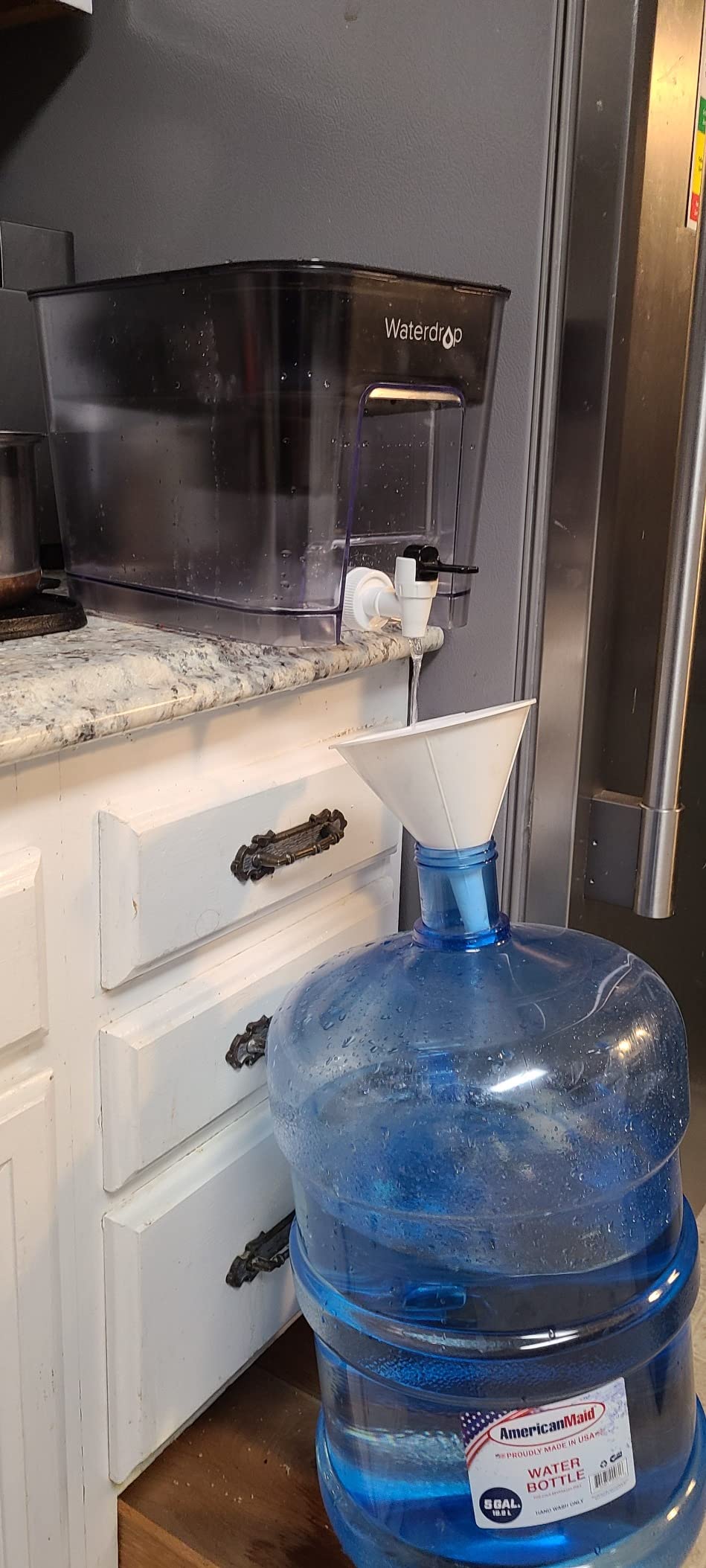 Waterdrop WFD-22L Large Water Filter Dispenser, 40-Cup Capacity, Black | 200-Gallon Long-Life, Water Filter Pitcher, Large Capacity, Reduces Chlorine, PFOA/PFOS and More, BPA Free customer photo 1