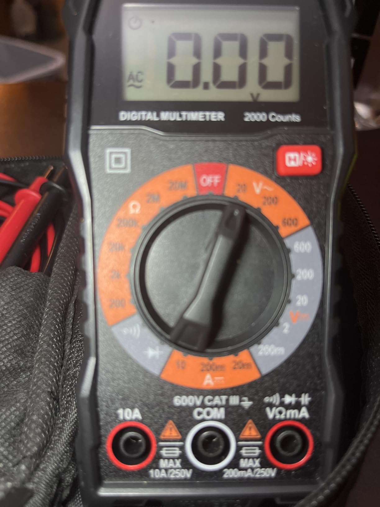 KAIWEETS Digital Multimeter with Case, DC AC Voltmeter, Ohm Volt Amp Test Meter and Continuity Test Diode Voltage Tester for Household Outlet, Automotive Battery Test (Anti-Burn with Double Fuses) customer photo 2