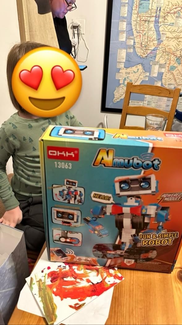 okk Robot Building Kit for Kids Ages 6-12, Remote Control STEM Coding Toy | 635-Piece Rechargeable Robot Kit, 5 APP Modes Control, Creative Programming, DIY Build Fun, Birthday gift for Boys and Girls customer photo 2