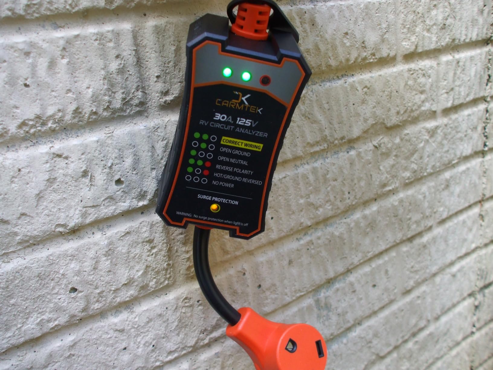 CARMTEK RV Surge Protector 30 Amp - RV Circuit Analyzer with Integrated Smart 30 Amp Surge Voltage Protection with Grip Handles customer photo 1