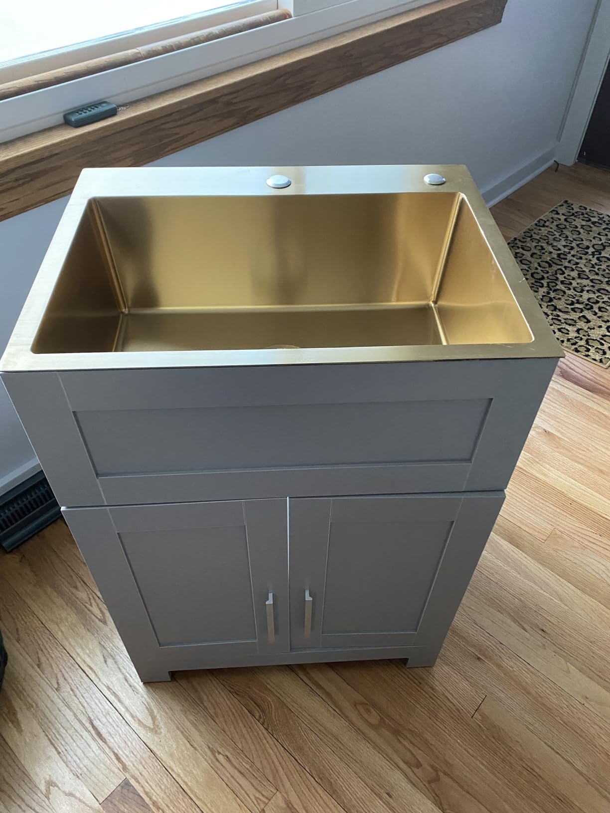 Goodyo Utility Sink with Cabinet 24 Inch Laundry Room Sink Cabinet 304 Stainless Steel Sink Combo White customer photo 1