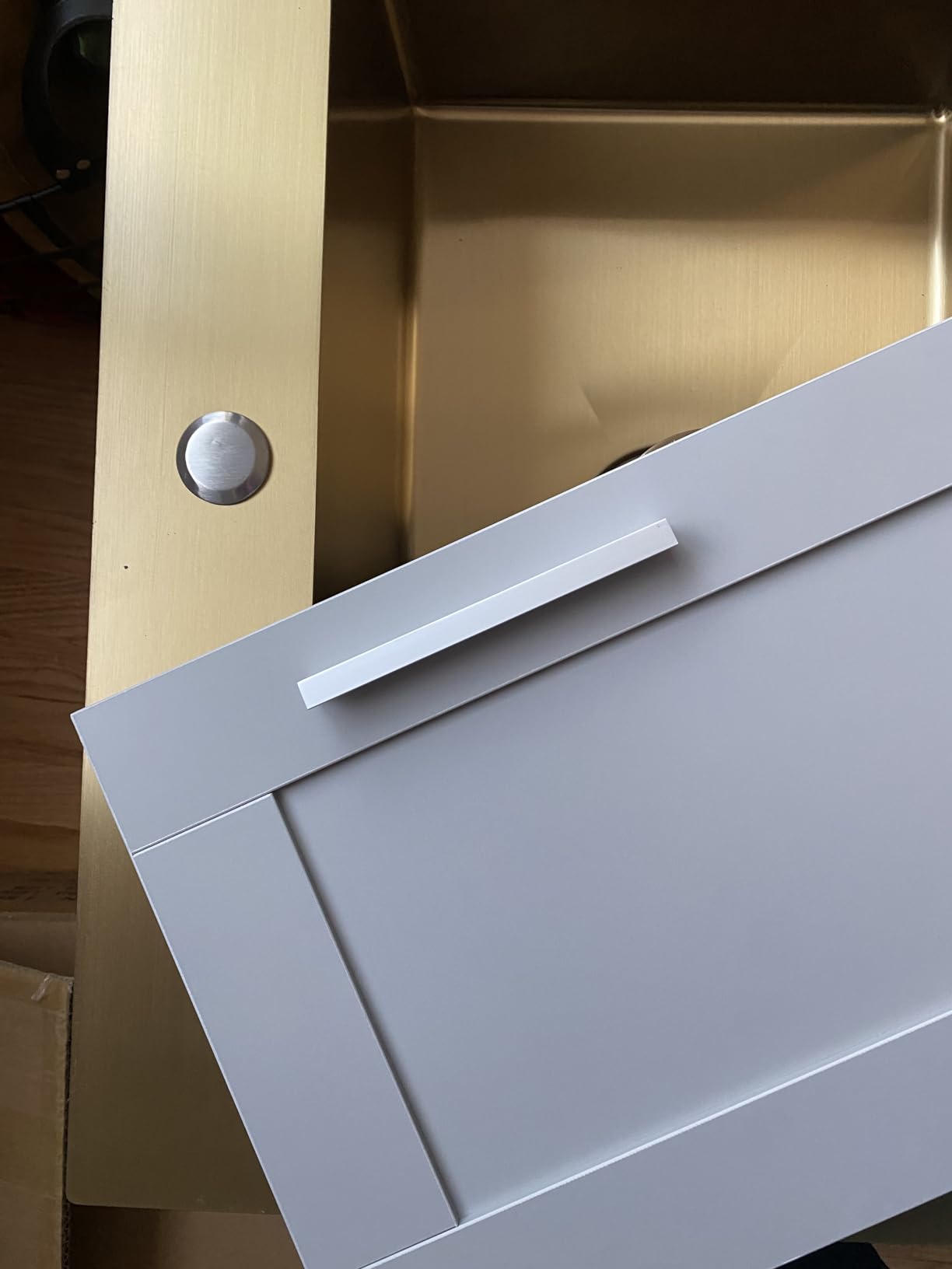 Goodyo Utility Sink with Cabinet 24 Inch Laundry Room Sink Cabinet 304 Stainless Steel Sink Combo White customer photo 2