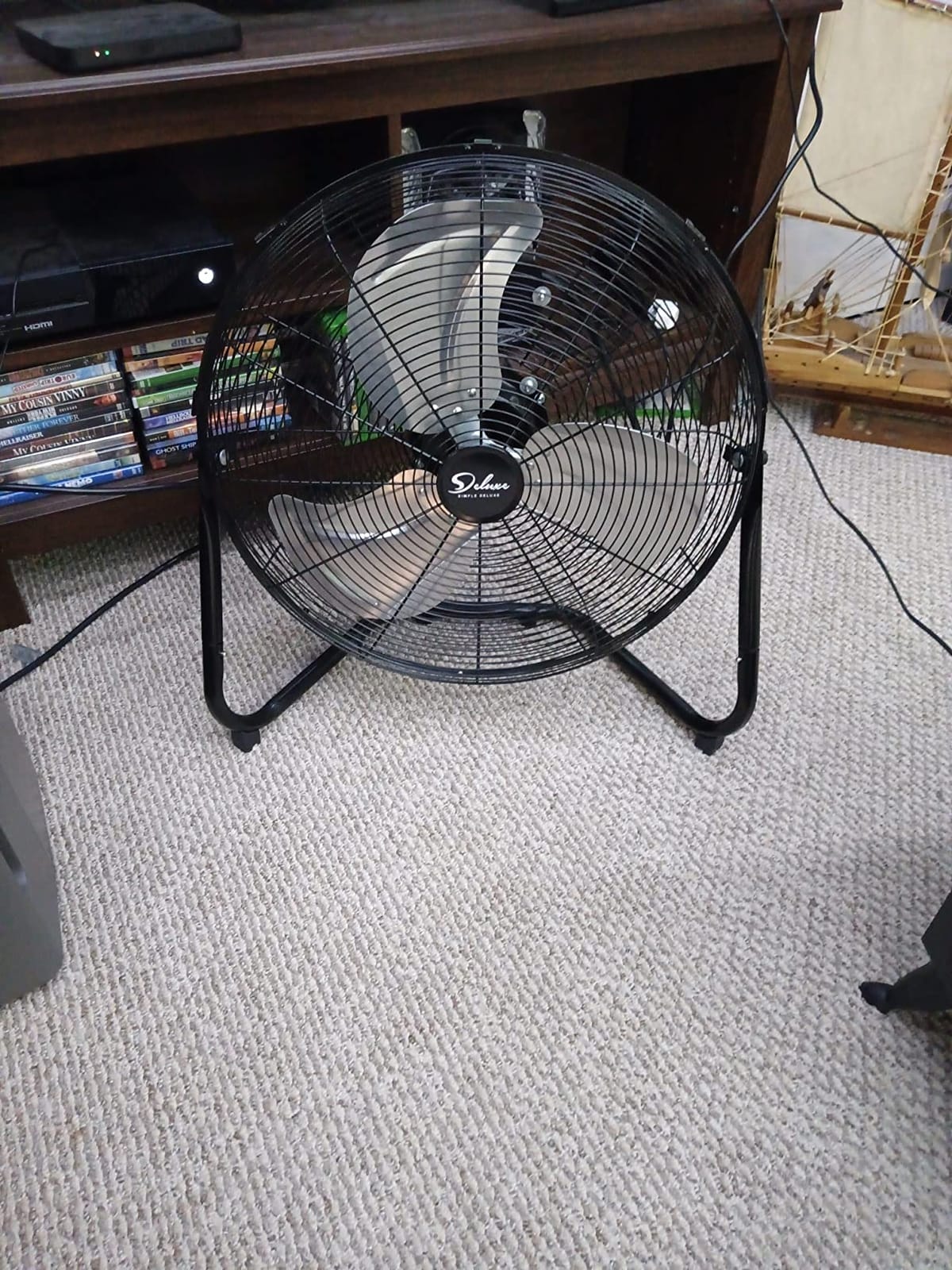 Simple Deluxe 20 Inch 3-Speed High Velocity Heavy Duty Metal Industrial Floor Fans Quiet for Home, Commercial, Residential, and Greenhouse Use customer photo 2
