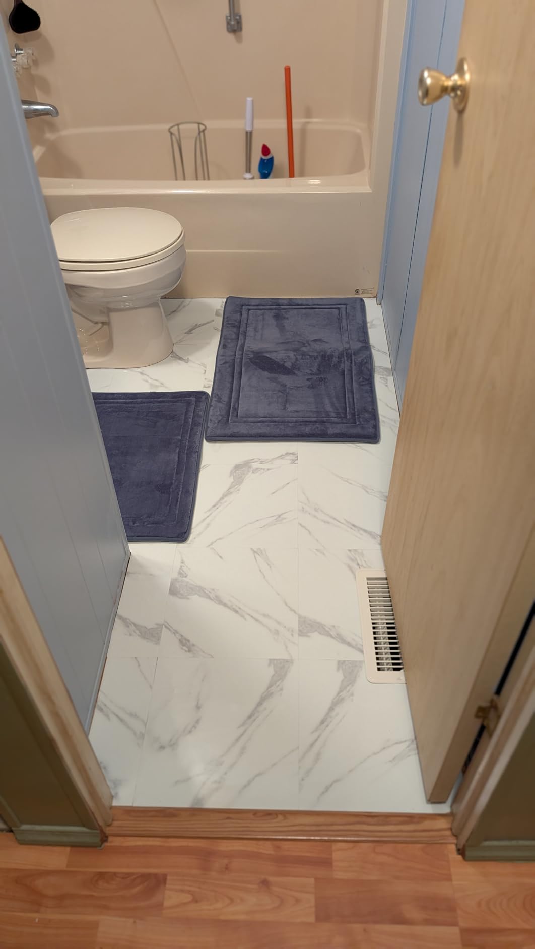WESTICK Marble Peel and Stick Floor Tile Bathroom Waterproof Vinyl Tiles customer photo 2