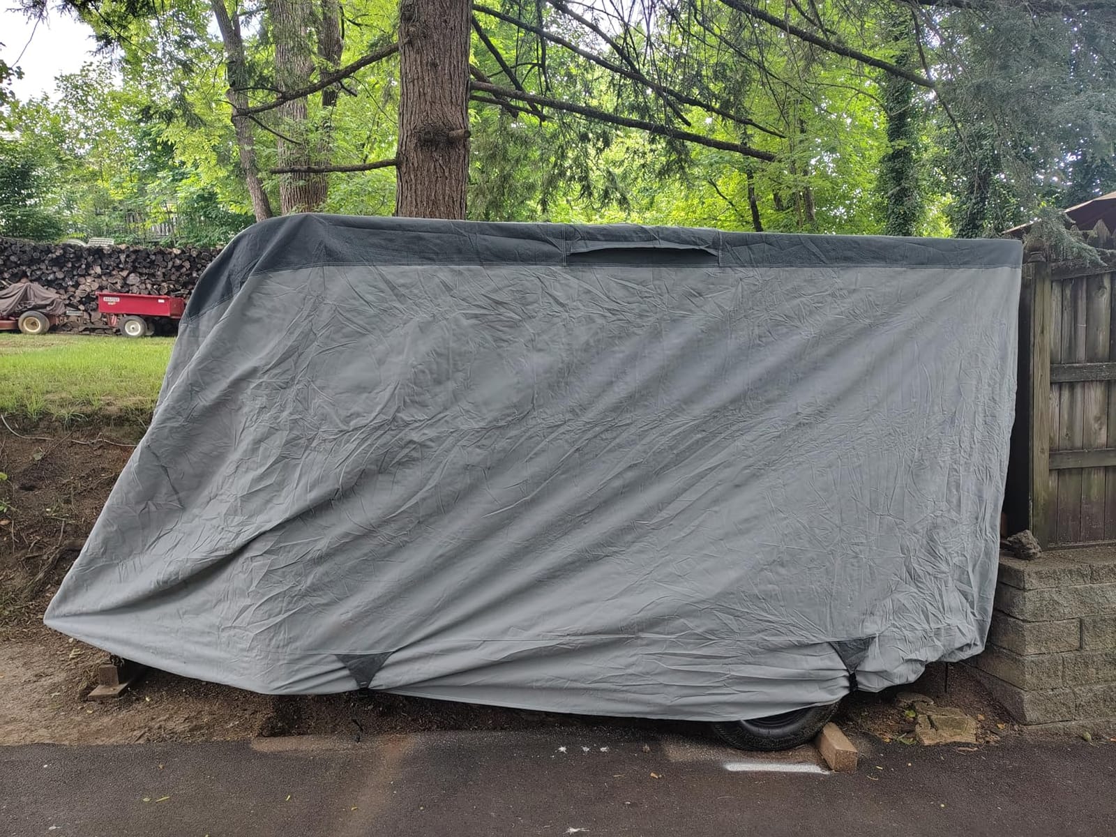 GEARFLAG Travel Trailer Cover Camper Cover Multi-Layers with Reinforced Windproof Side-Straps Anti-UV Water-Resistance Heavy Duty for Motorhome (Fits 15' - 17') - Ideal for rv & Trailer Covers customer photo 1