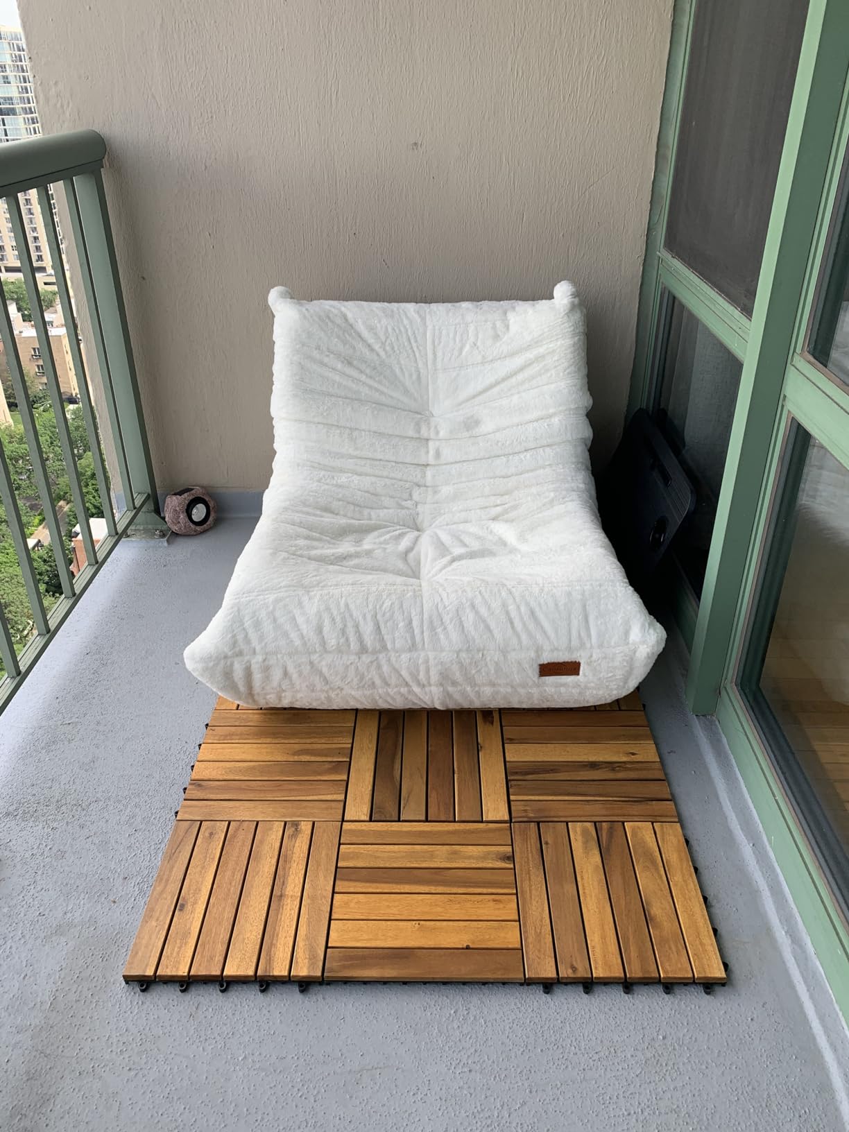 Majestick Goods 8-Pack Long Slat Acacia Wood Interlocking Deck Tiles customer photo 1