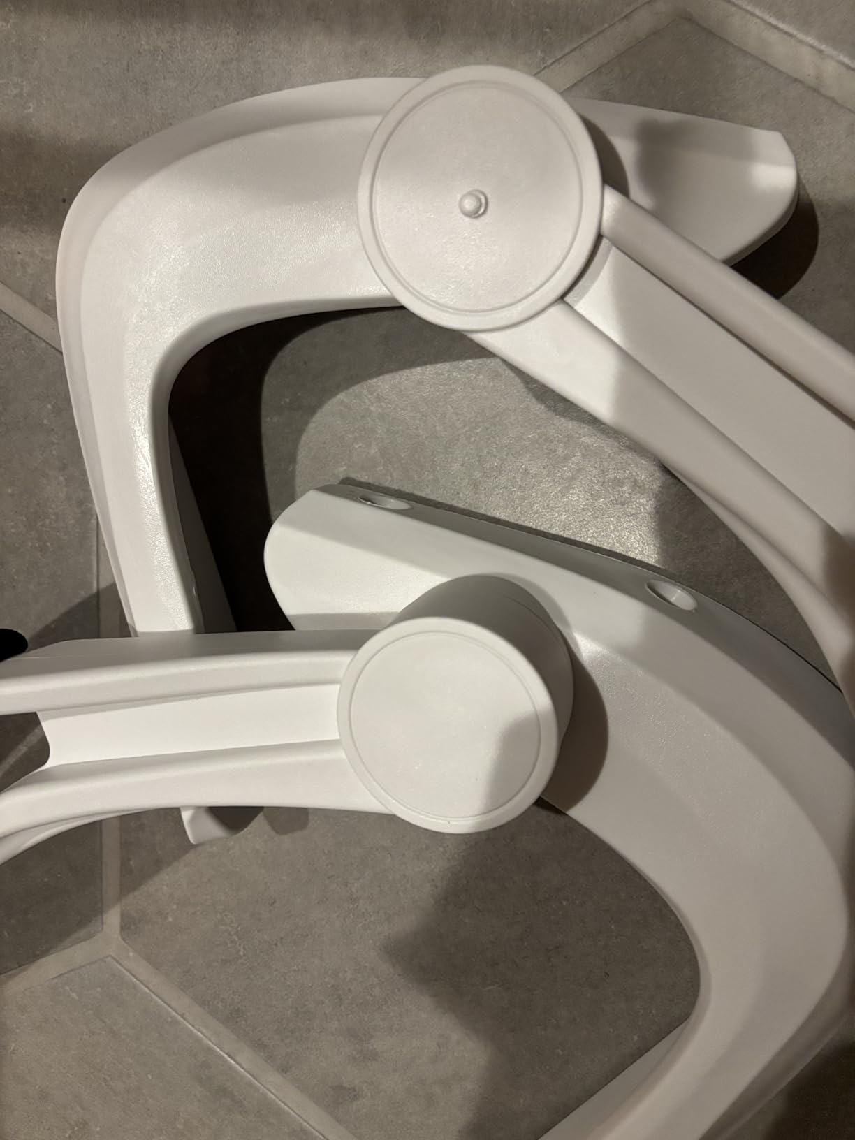 Mimoglad Ergonomic Office Chair - Desk Chair with Flip-up Armrests & 135° Recline, Adjustable Lumbar Support - Space-Saving Task Chair for Business/Team Office & Home (White Frame-Black, 300lbs) customer photo 2