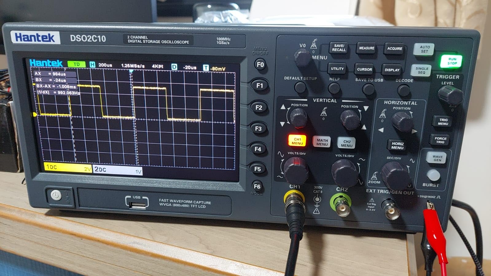 Hantek DSO2C10 Digital Storage Oscilloscope 100MHz Bandwidth 2CH | 1GSa/s 8M Memory Depth with High Voltage Probre customer photo 1