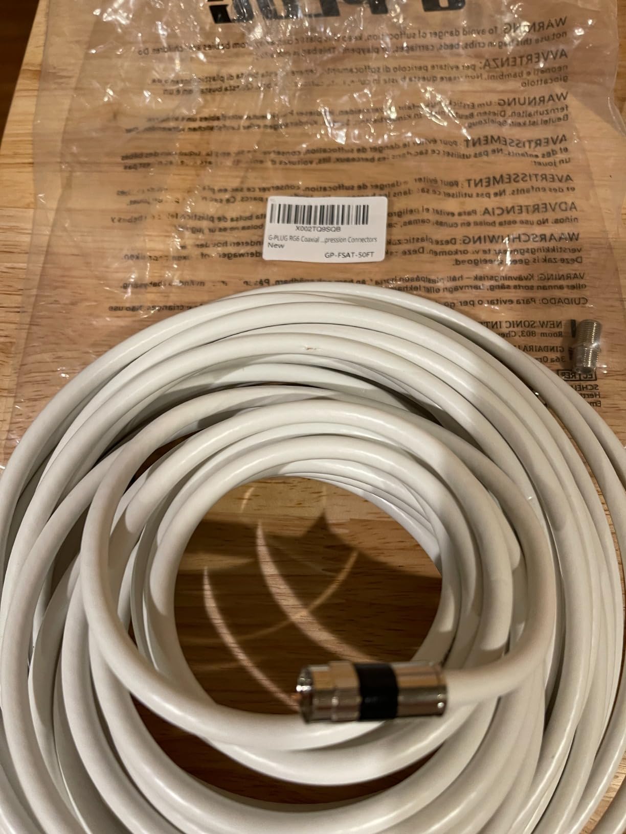 G-PLUG 6FT RG6 Coaxial Cable Extender - Coax Cable Cord, Triple Shielded customer photo 1
