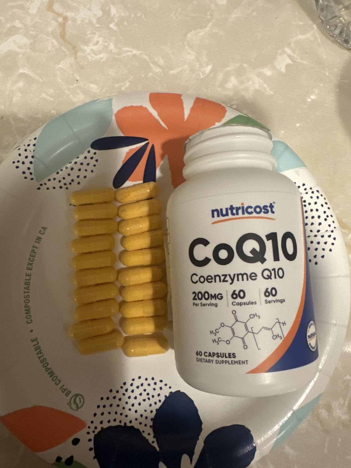Nutricost CoQ10 200mg, 60 Vegetarian Capsules, 60 Servings, Vegetarian | High Absorption, GMO-Free, Coenzyme Q10 customer photo 2