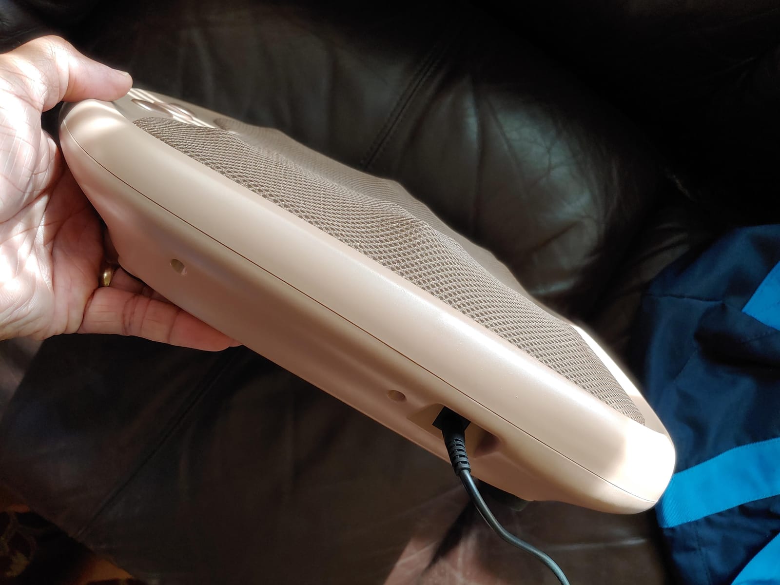 Snailax Vibration Foot Massager with Heat for Plantar Fasciitis Pain & Circulation, High RPM Oscillating Deep Tissue Foot & Calf Massager, 3 Speeds Vibrating 2 Heat Settings with Remote, FSA Eligible customer photo 1