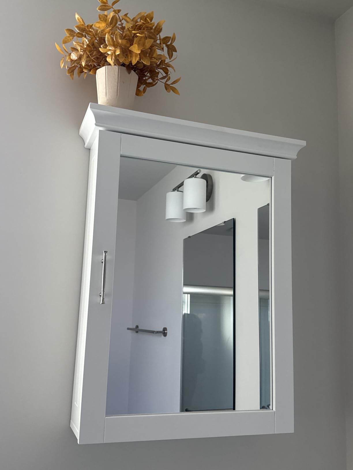 RiverRidge Somerset Bathroom Wall Mount Medicine Cabinet with Mirror, White customer photo 2