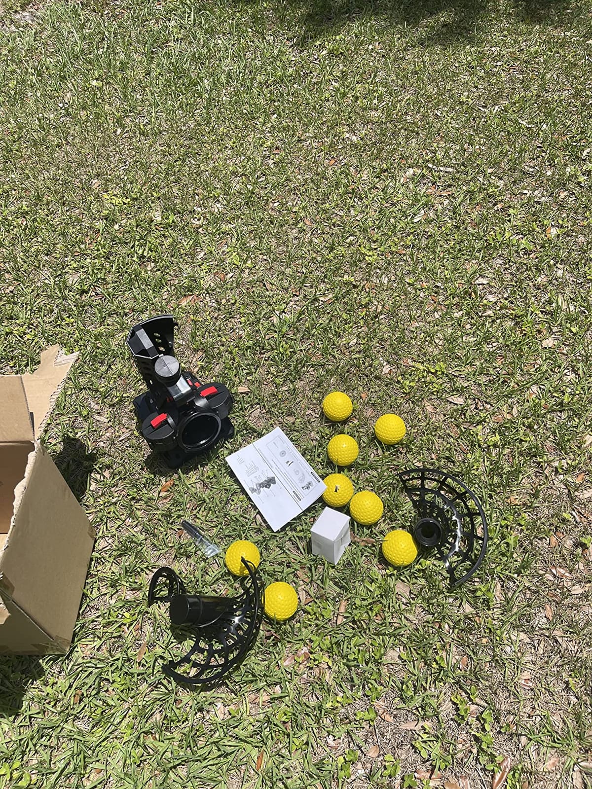 Furlihong 3801BH Upgraded Electronic Baseball Pitching Machine for Beginner | Adjustable Angles & Speed, AC Adapter or Battery Powered, Comes with 8 Dimpled Balls, for Batting and Fielding Practice customer photo 1
