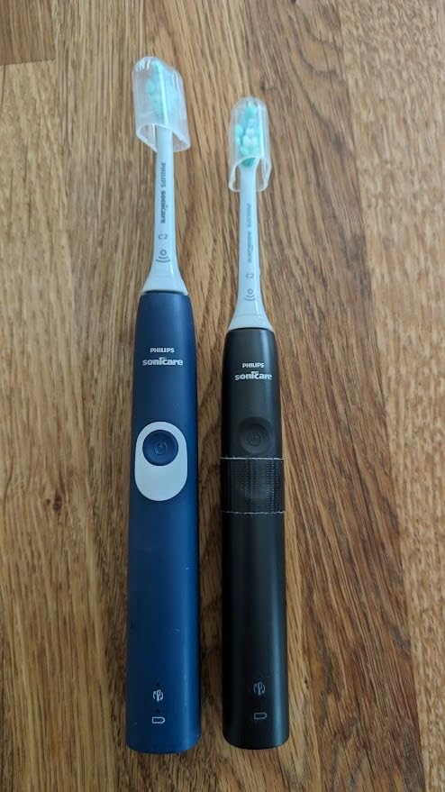 Philips Sonicare 4100 Rechargeable Electric Toothbrush, 1 Brush Head, Black | 700% More Plaque Removal, Pressure Sensor, 2 Brush Settings, 2-Minute Guided Timer, 14-Day Battery, HX3681/24 customer photo 1
