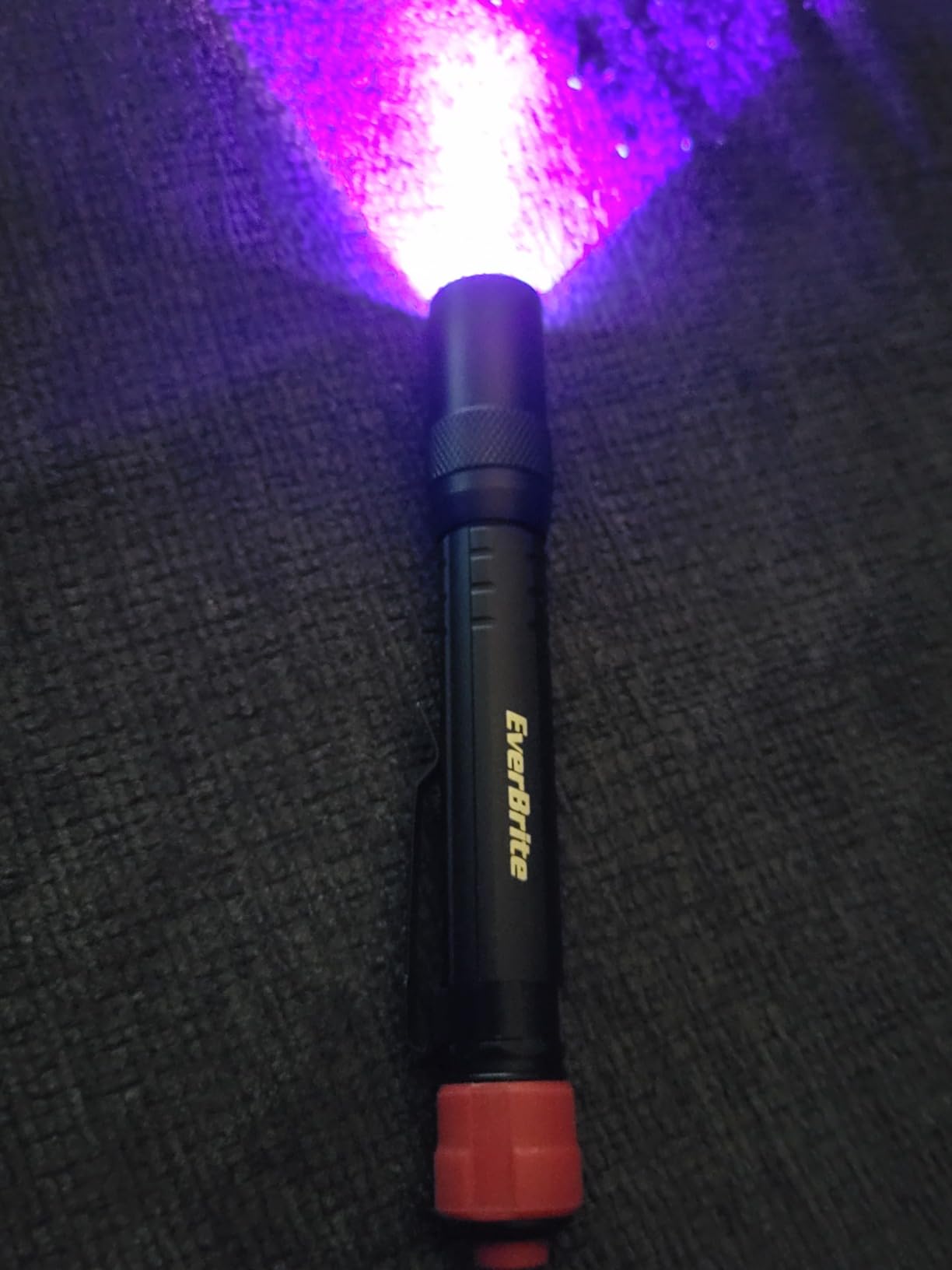 EverBrite Red Light Flashlight with 395nm UV and White Light | Multi-Function LED Pocket Pen Light with AAA Batteries Included for Night Vision, Camping and Pet Stain Detection customer photo 2