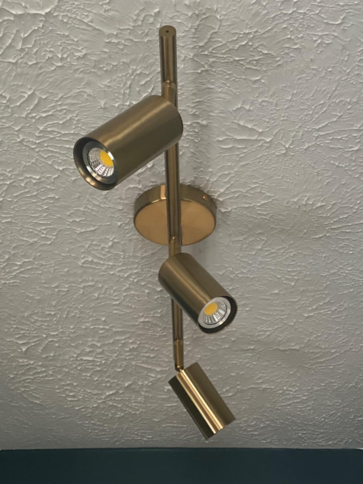 KCO Lighting Modern 5-Lights LED Track Lighting Kit Brushed Brass Kitchen Ceiling Spotlights Light Fixture Mid Century Gold Adjustable Flush Mount Ceiling Spot Light (5 Lights) customer photo 2