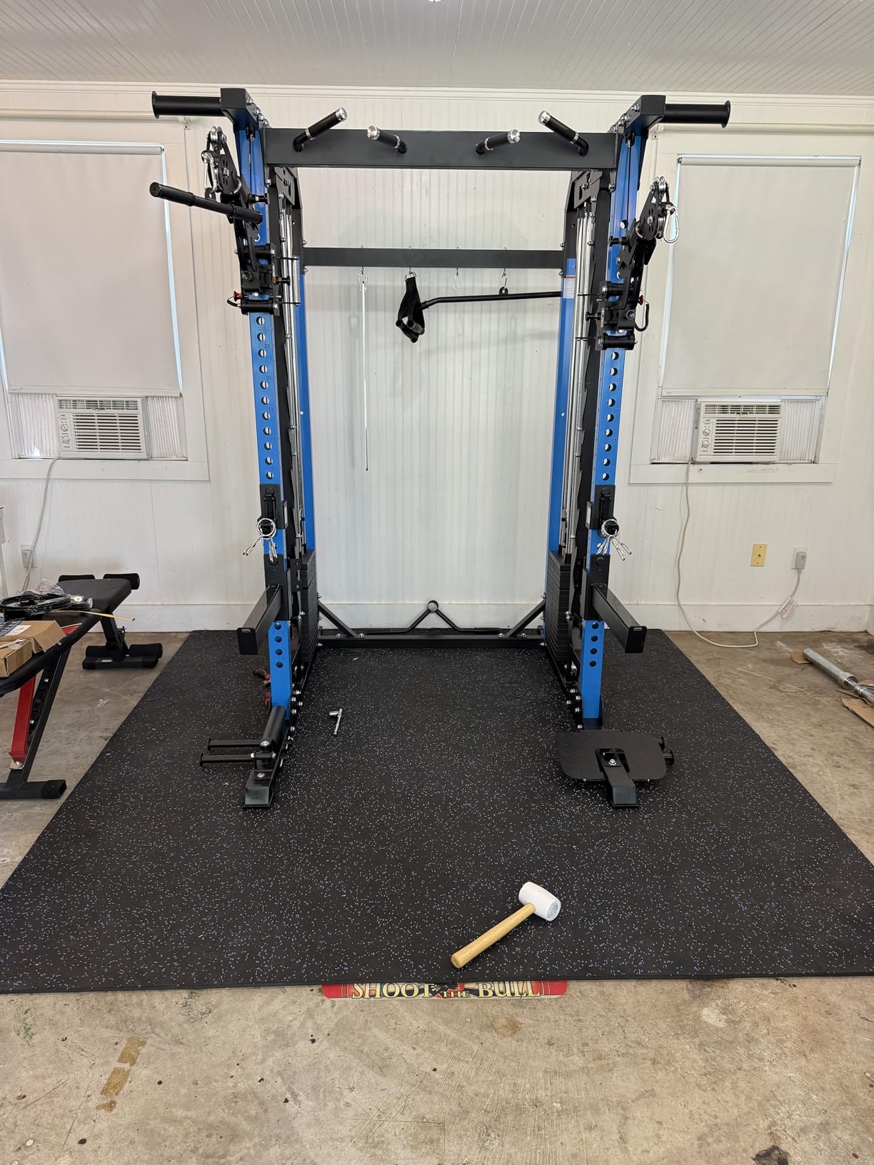 SUPERJARE 0.56'' Thick 48 Sq Ft Rubber Top Gym Flooring for Home Gym customer photo 2
