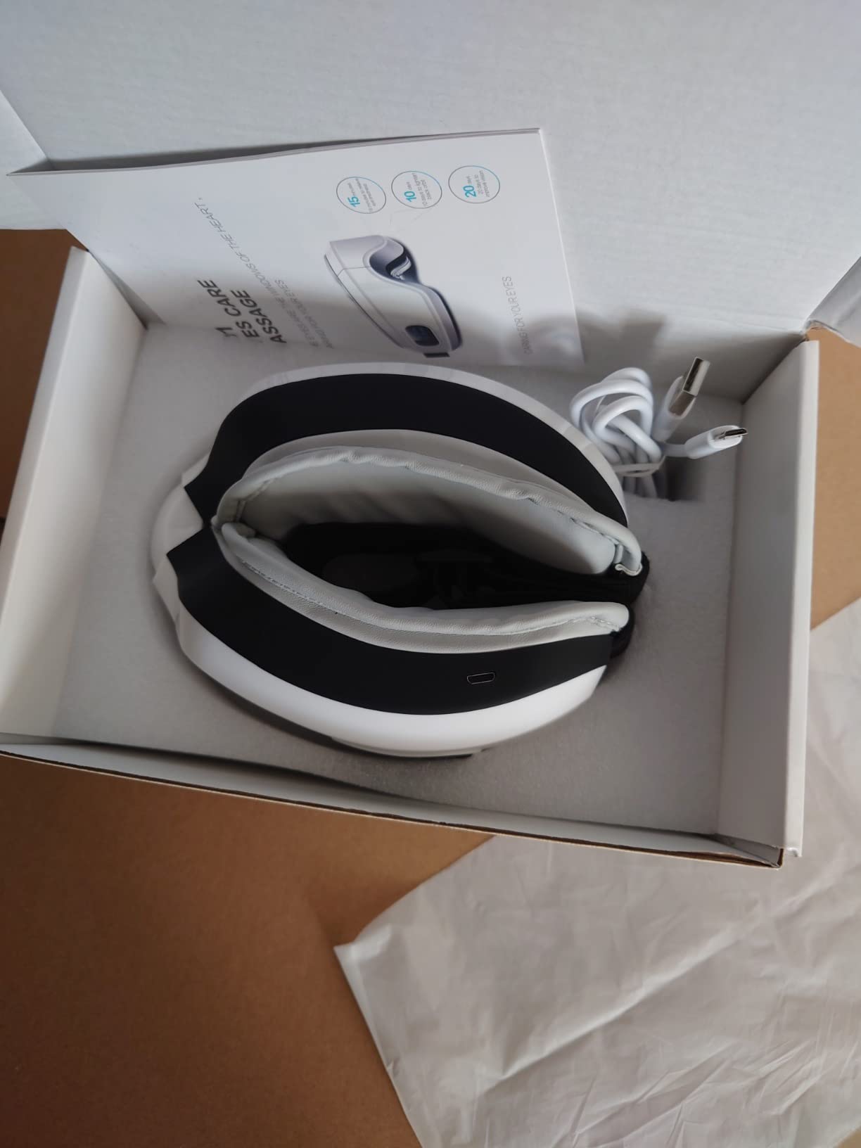 Eye Massager with Airbag Kneading,Constant Temperature Hot Compress, Multi-Frequency Vibration and Bluetooth Music (Pink, Large) customer photo 2