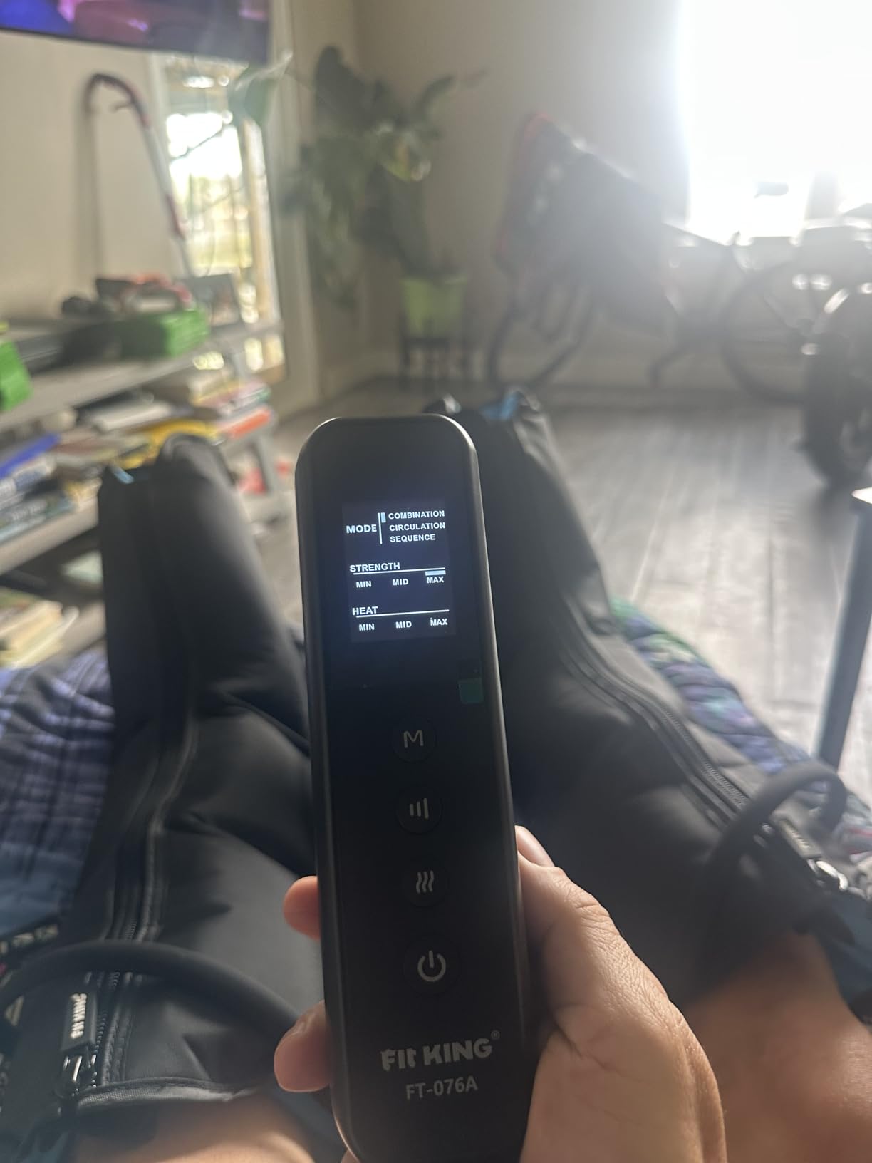 FIT KING Leg Compression Massager with Heat for Circulation and Pain Relief | FSA-HSA, Full Leg & Foot Massage for Swelling Edema RLS, Pressure Sensor, LCD Display, 3 Modes & Levels customer photo 2