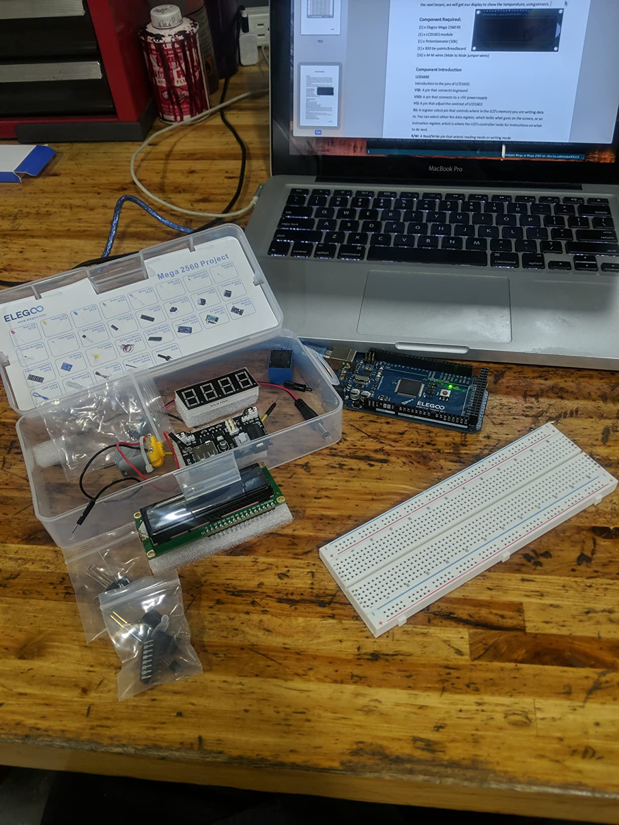 Mega 2560 R3 Project Basic Starter Kit Compatible with Arduino | 16 Tutorials, 54 Digital I/O Pins, 16 Analog Inputs, 4 Serial Ports, LCD1602, Breadboard & Components, STEM, DIY Circuit customer photo 2
