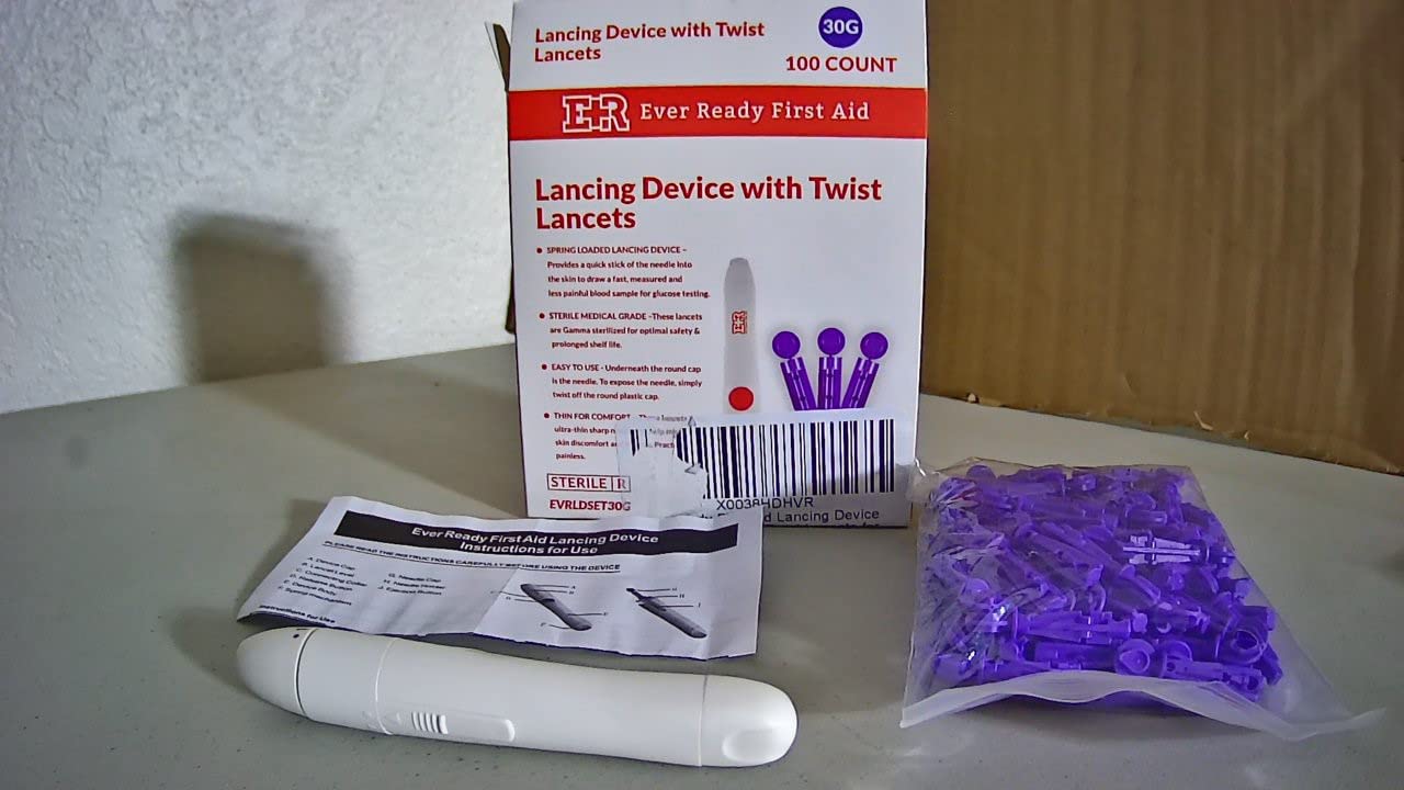Ever Ready First Aid Lancing Device with 100 30 Gauge Twist Lancets for Blood Sugar Testing customer photo 2