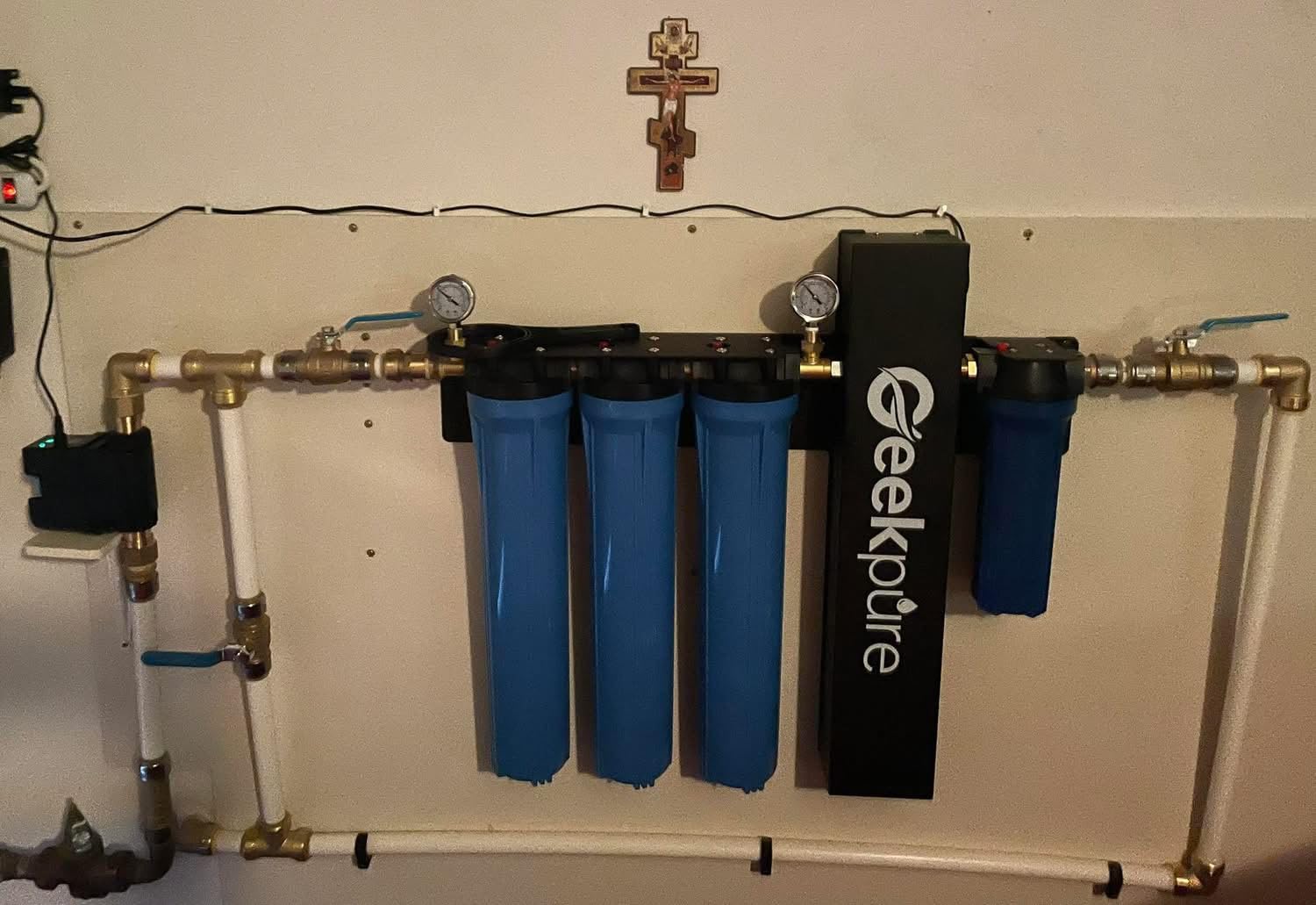Geekpure 5 Stage Whole House Water Filter System - 3/4 NPT Port | with 2.5x20 Inch 5 Micron PP Sediment + Carbon Filters and 6 GPM UV customer photo 2
