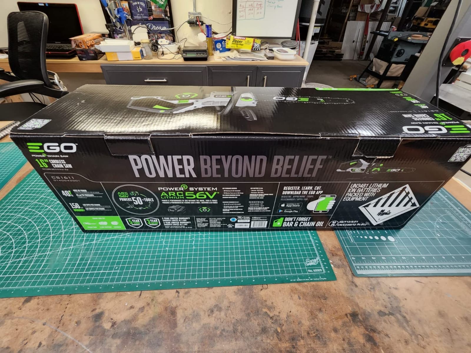 EGO POWER+ Chain Saw, 16” Battery Powered Chainsaw, Electric Cordless, Includes 56V 2.5Ah Battery and Charger – CS1611 customer photo 2