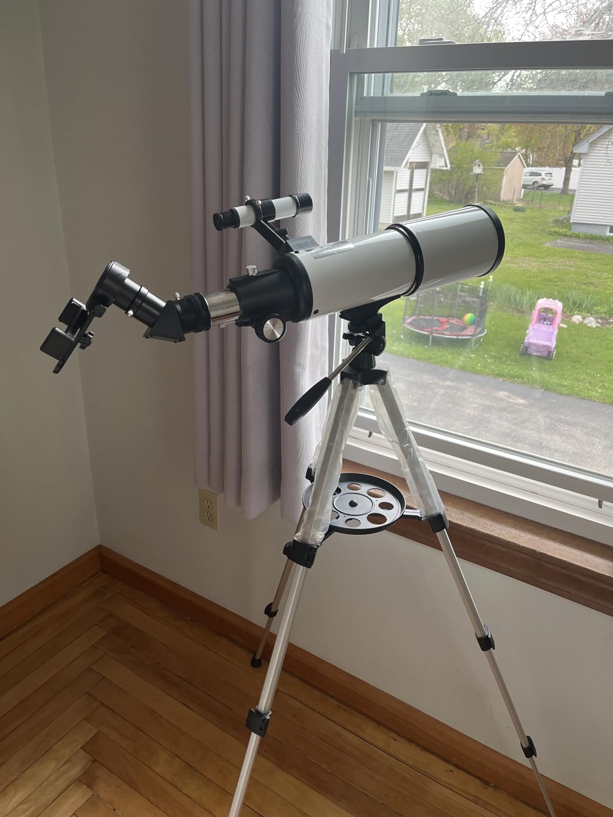 Koolpte Telescope for Adults & Beginner Astronomers - 80mm Aperture 600mm Fully Multi-Coated High Transmission Coatings with AZ Mount Tripod Phone Adapter, Carrying Bag, Wireless Control. | High-power 80mm AZ refractor for adults and beginners, with Barlow lens, phone adapter, wireless remote and carry bag. customer photo 2