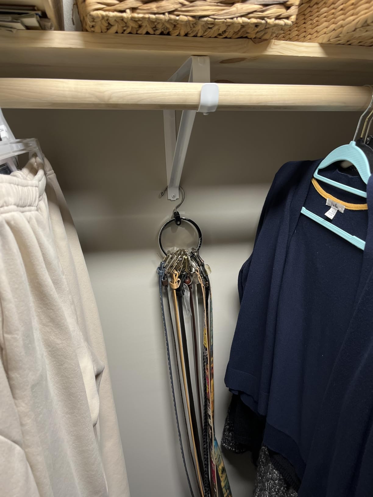 Rolly Hanger® Premium Closet Organizer, Rotating Aluminum Ring Hanger with 360° Swivel Hook, Space Saving Accessory Holder for Belts, Ties, Hats, Scarves, Purses & Handbags | Closet Organizer (3 Pack) customer photo 2