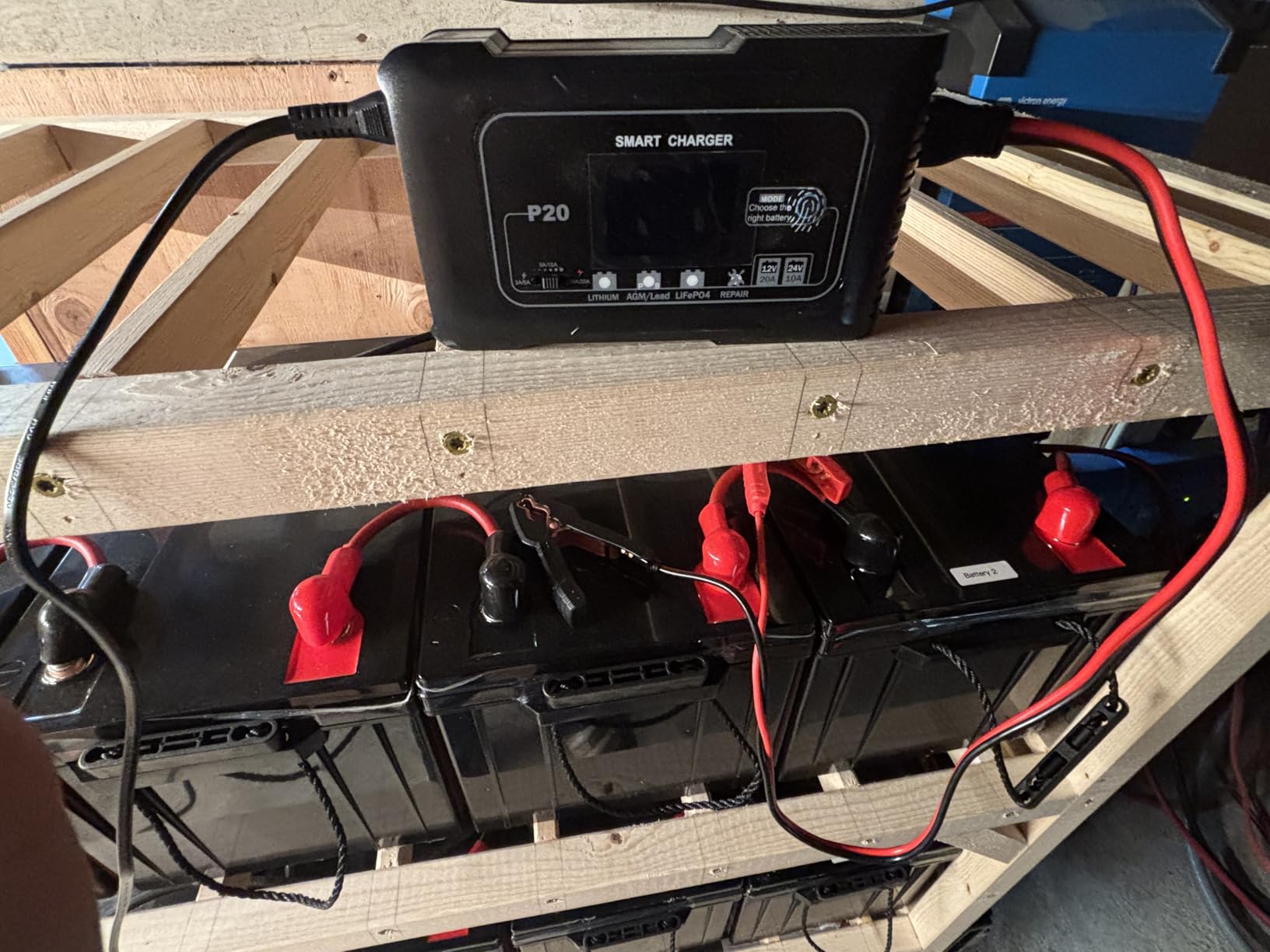 20-Amp Smart Battery Charger,Lithium,LiFePO4,Lead-Acid(AGM/Gel/SLA..) Car Battery Charger,Trickle Charger, Maintainer/deep Cycle Charger,12V/20A and 24V/10A,for Boat,Motorcycle,Lawn Mower,Golf cart.. customer photo 1