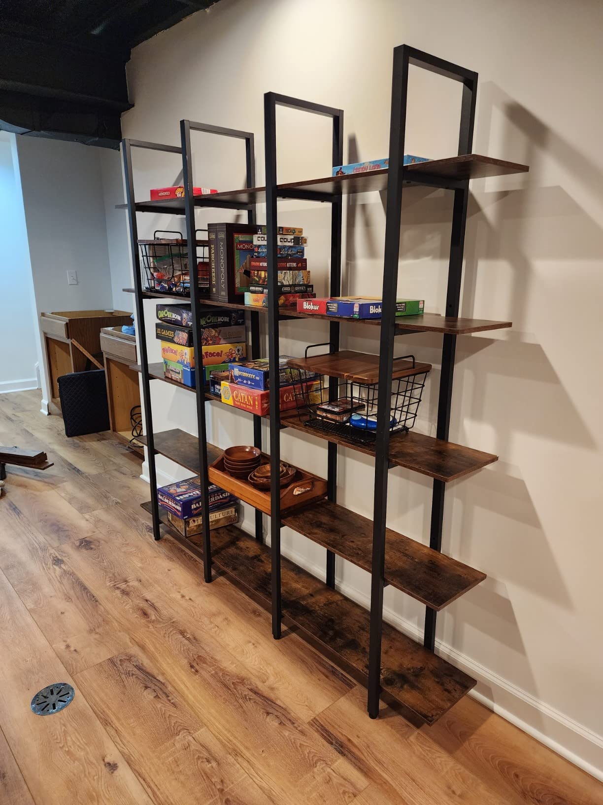 IRONCK Book Shelf Triple Wide Bookshelves 5 Tiers with Back Fence customer photo 1