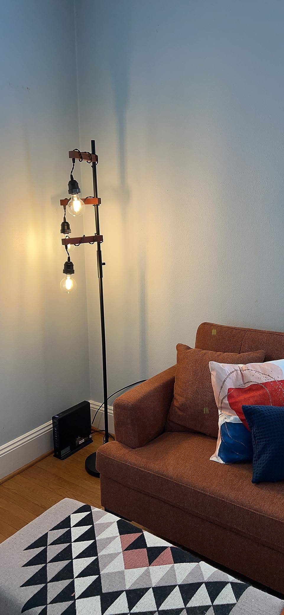 Dimmable Industrial Floor Lamp, Modern Farmhouse Tree Standing Lamps for Living Room Bedroom Office Rustic Home Decor customer photo 1