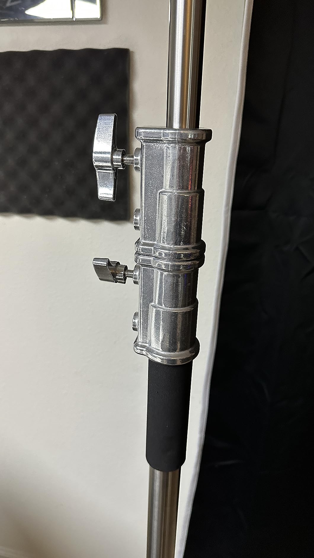 C Stand With Boom Arm - Photography Light Stand, Max Height 10.5ft/320cm, 4.2ft/128cm Holding Arm, Stainless Steel Heavy Duty Silver (CXJH01) customer photo 1