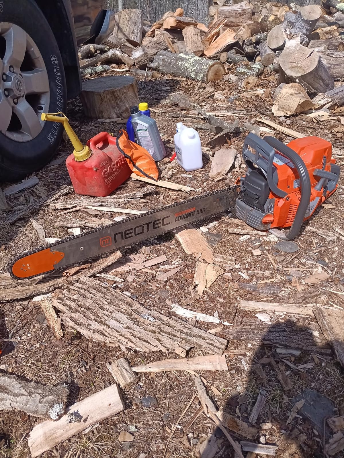 NEO-TEC NH872 28 Inch Gas Powered Chainsaw 71cc Gasoline Chain Saw Power Head 5.3HP Professional Chain Saw for Heavy-duty Forestry customer photo 2