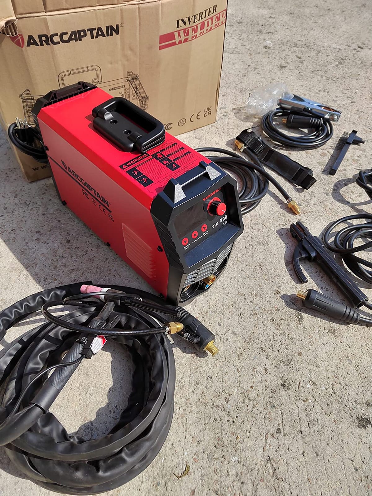 ARCCAPTAIN 200A TIG Welder, 110V/220V TIG/Stick 2 IN 1 Welding Machine | High Frequency DC TIG, 2T/4T Function / LED Digital Display / Includes Tungsten Electrode / Dual Voltage / TIG200 customer photo 2