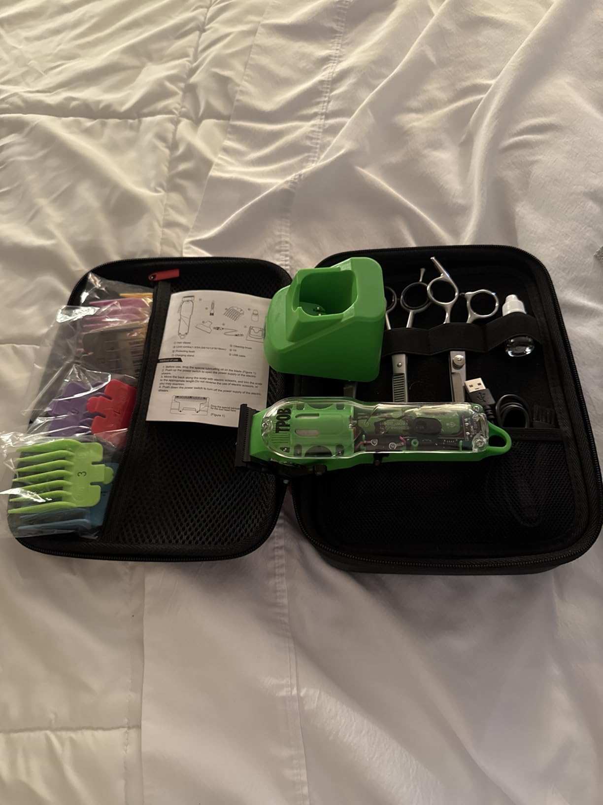 TPOB Slime 2 Barber Hair Clippers for Men 6800 RPM with Matte Green Case and X Fade Blade customer photo 1