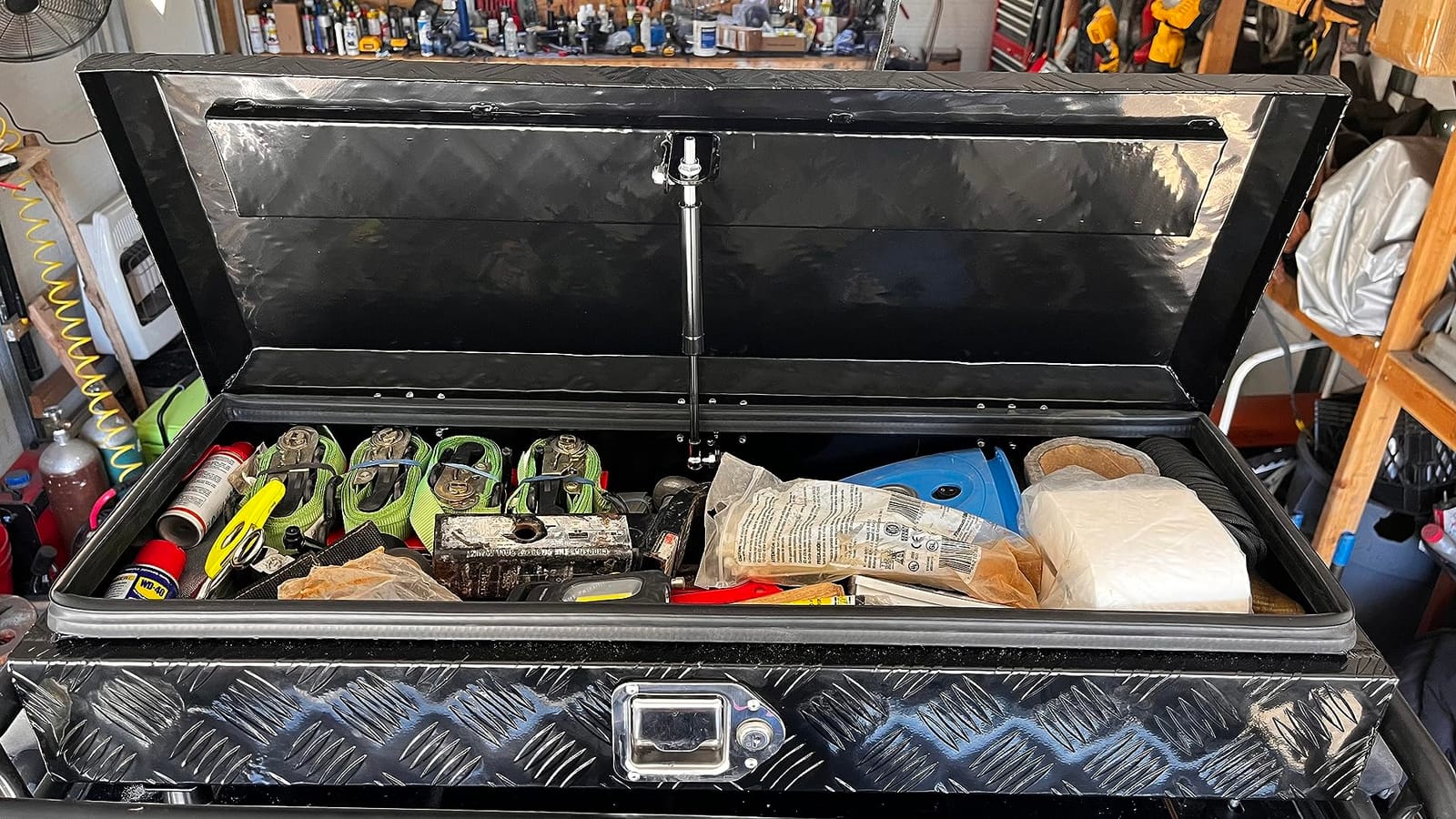 34.5'' Inch Aluminum Truck Bed Tool Box Black(34.5