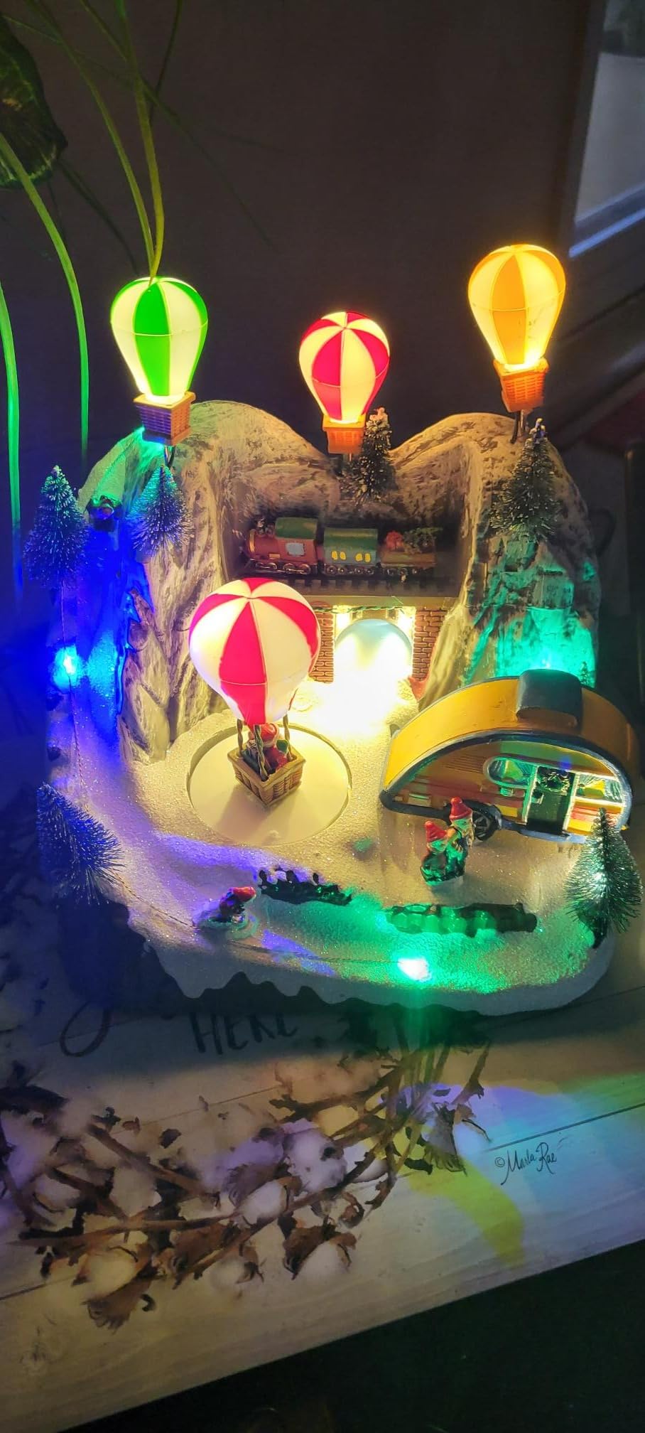 Christmas Village Houses Christmas Collectible Buildings Bell Tower with LED Lights, Xmas Vacation Village Musical with USB Indoor Display Figurines Decoration customer photo 1