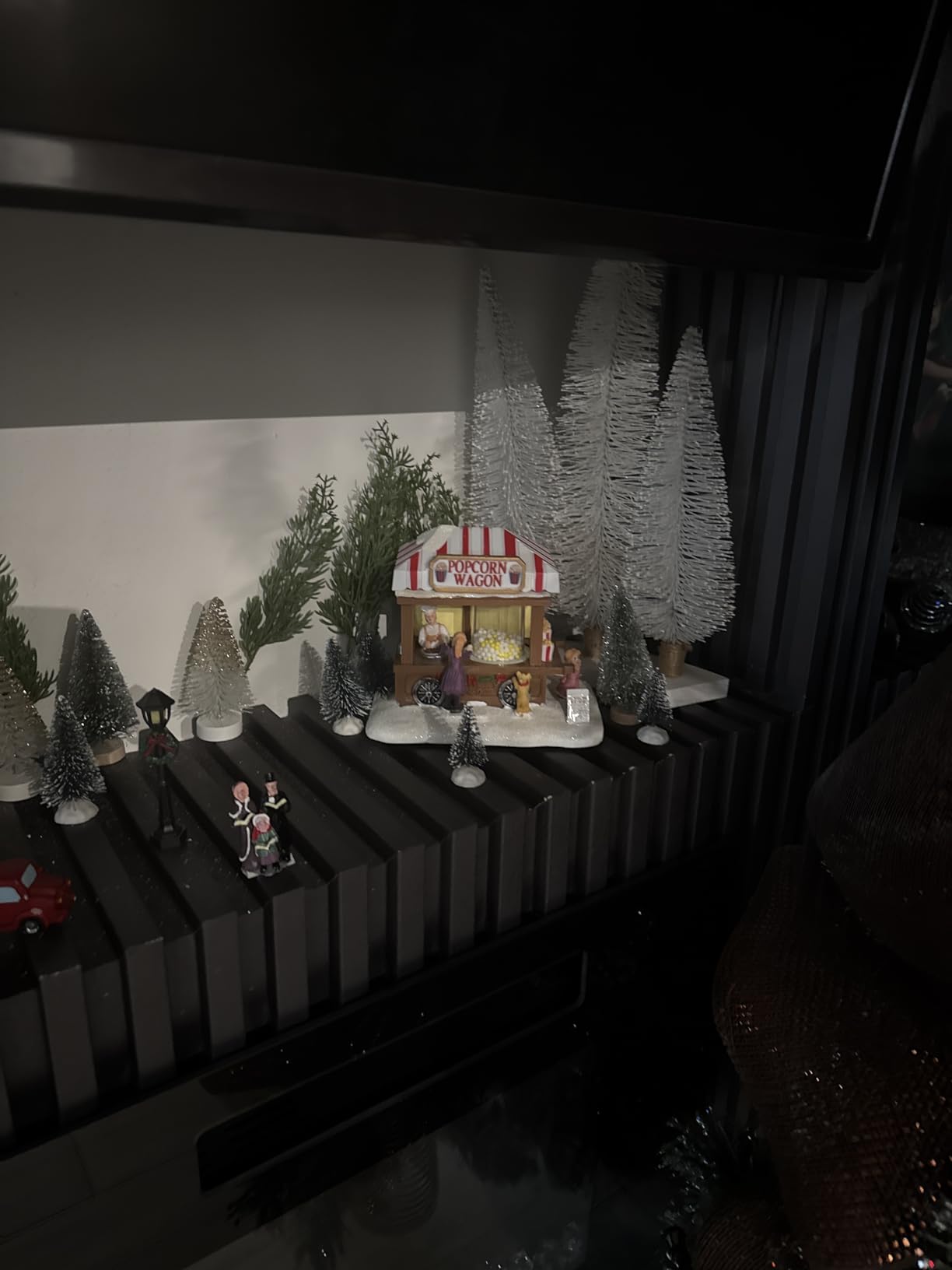 Christmas Village Houses Christmas Collectible Buildings Bell Tower with LED Lights, Xmas Vacation Village Musical with USB Indoor Display Figurines Decoration customer photo 2