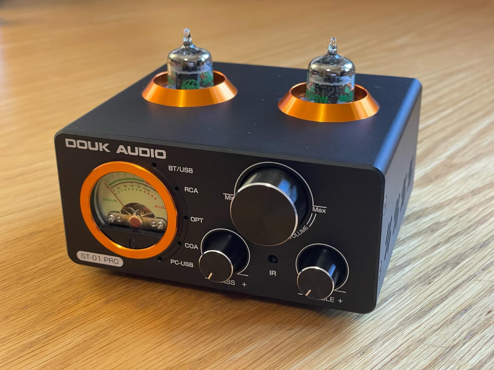 Douk Audio ST-01 PRO 200W Bluetooth Amplifier, 2 Channel Vacuum Tube Power Amp with USB DAC/Coaxial Optical Inputs/VU Meter/Treble Bass Control for Home Theater/Stereo Speakers (Upgrade Version) customer photo 2