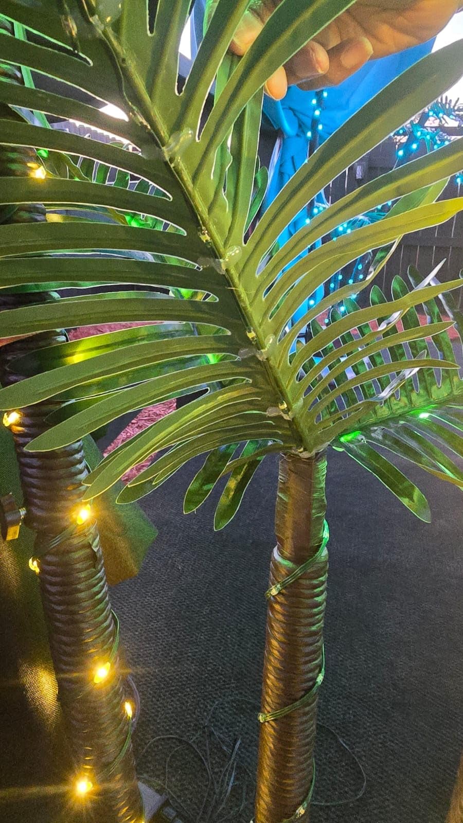 Lighted Palm Tree Bar Outdoor Christmas Light Up Decor for Outside Patio customer photo 2