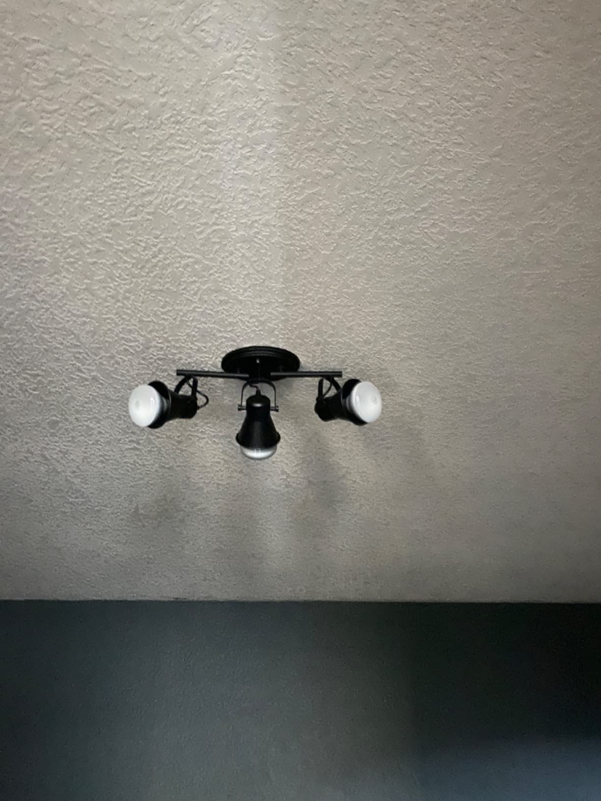 4-Light Track Lighting Kit, Directional Ceiling Light, Industrial Black Kitchen Track Lighting Fixtures Ceiling for Kitchen, Living Room, Dining Room, Hallway. customer photo 1