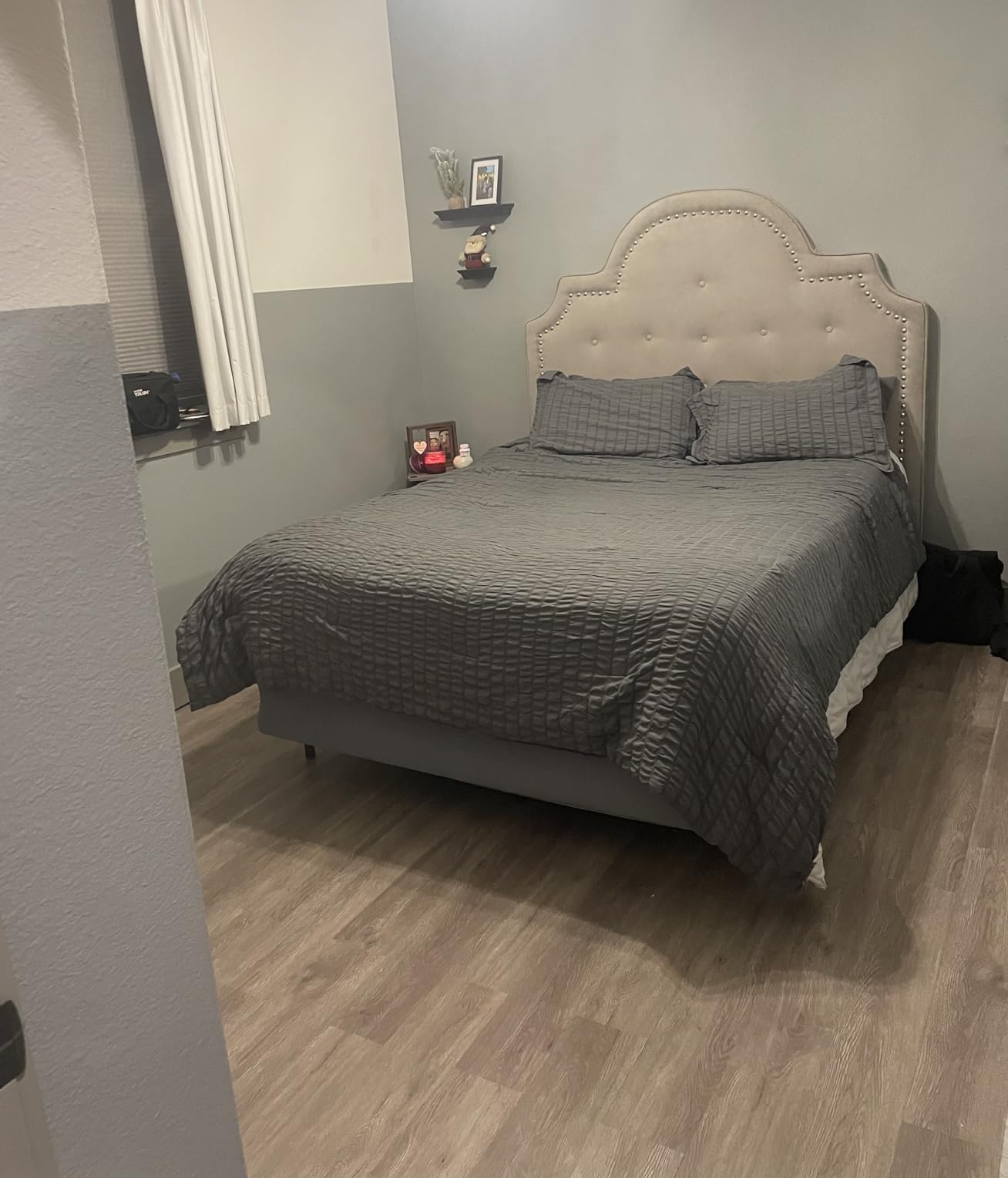 MULGREAT 36-Pack Peel and Stick Floor Tile 54 Sq Ft Vinyl Flooring, Dark customer photo 1